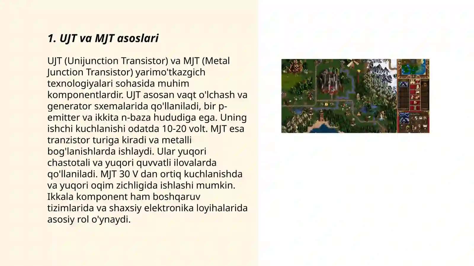 UJT va MJT asoslari 3