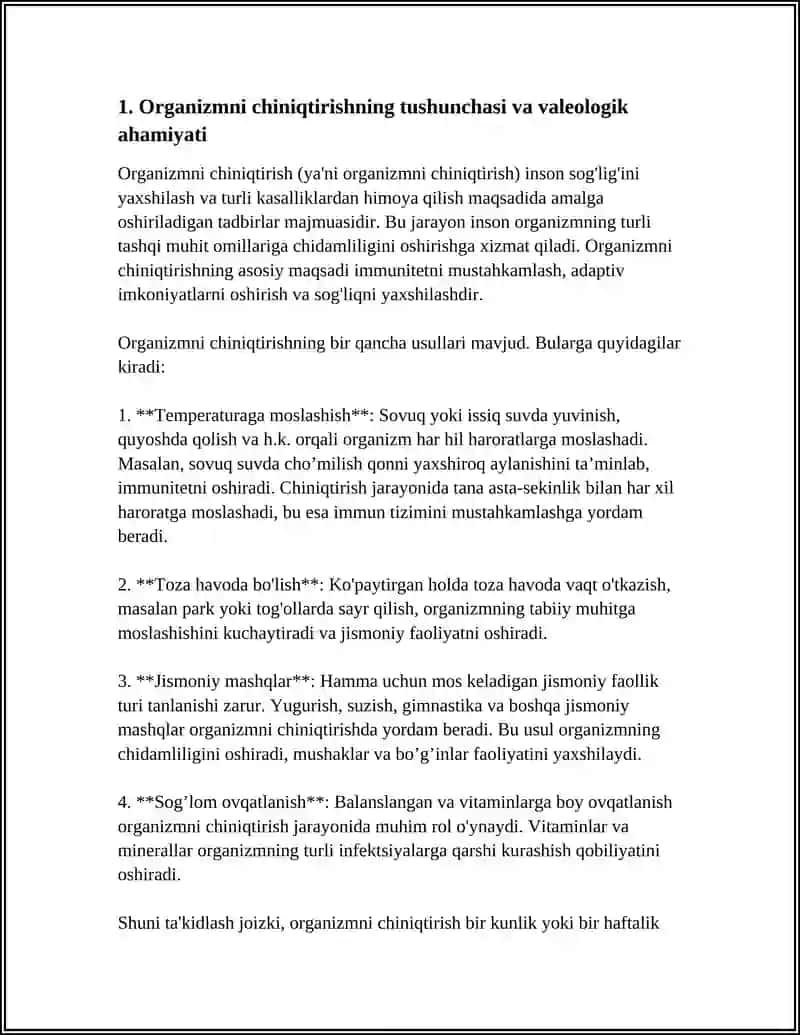 ORGANIZMDI SHINIQTIRIW HAM ONIÑ VALEALOGIK AHMIYETI 3