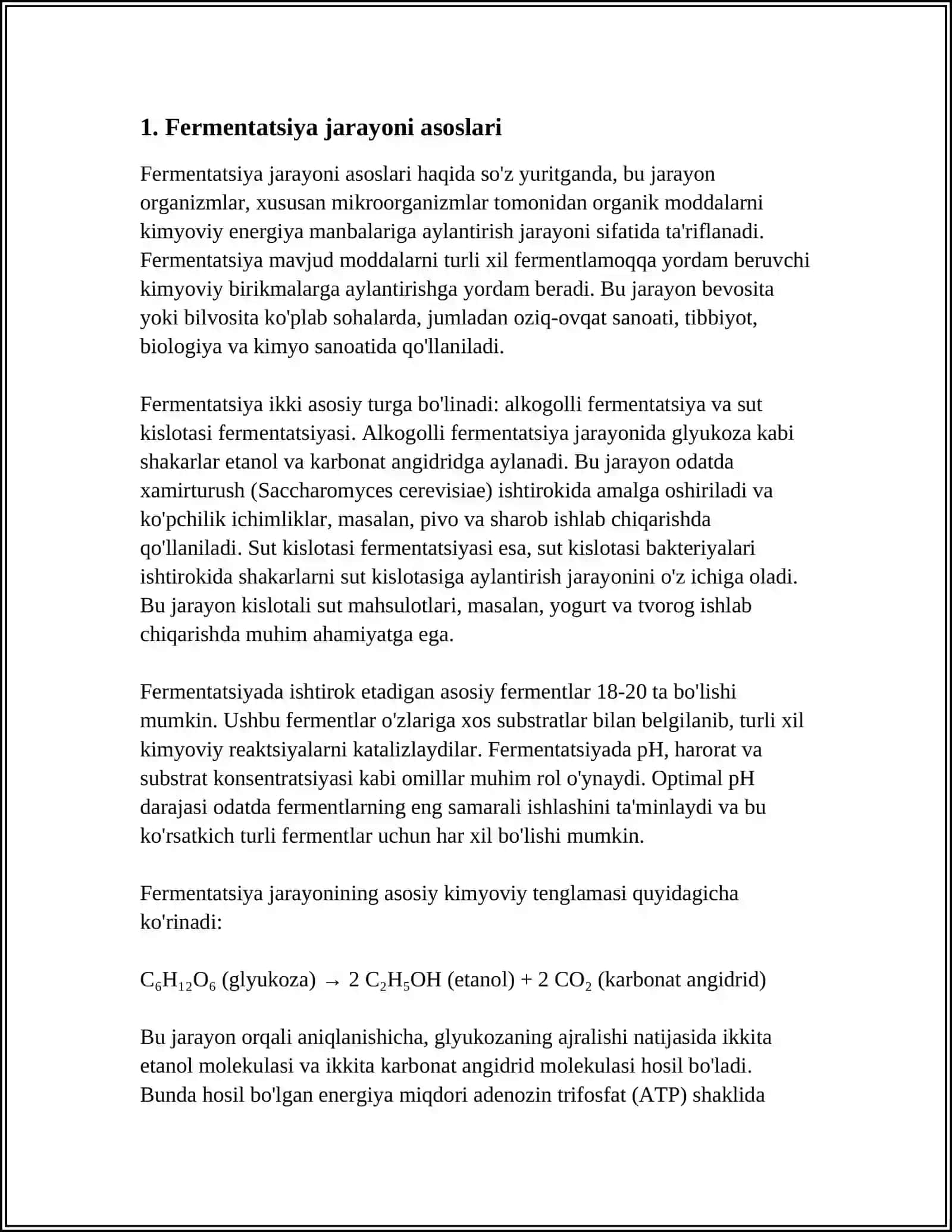 IMMOBILLANGAN FERMENTLAR ISHTIROKIDA BIOYOQILG’I OLISH 3