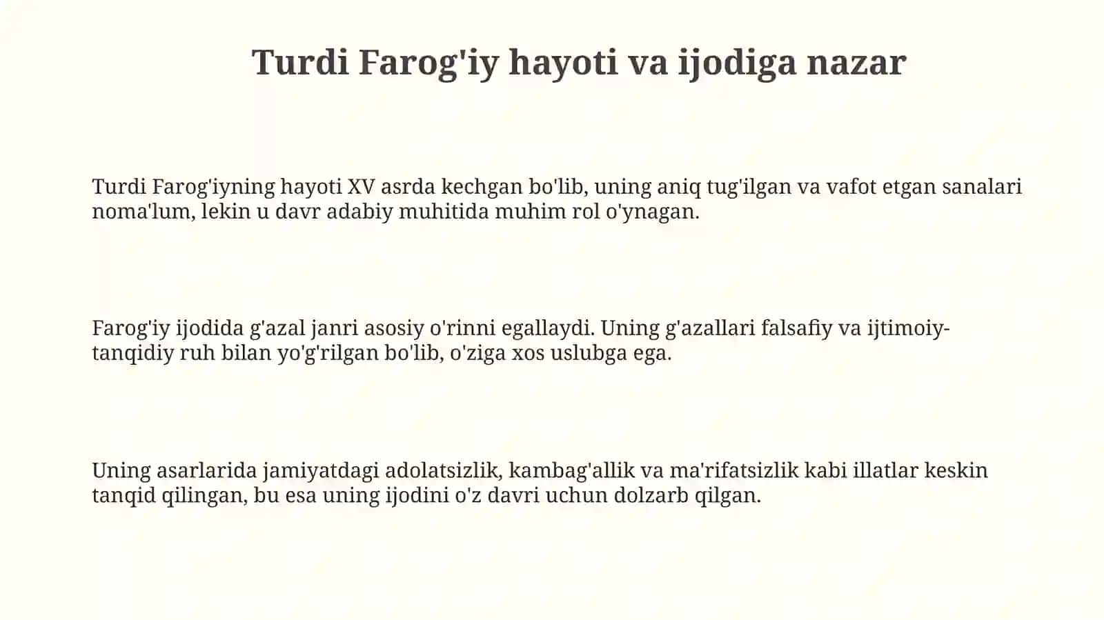 Turdi Farogʻiy ijodida ijtimoiy gʻazallar tahlili 3