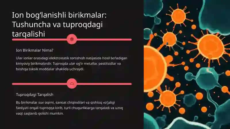 Ion bogʻlanishli birikmalar: Aniqlash va Tozalash Gʻoyasi 3