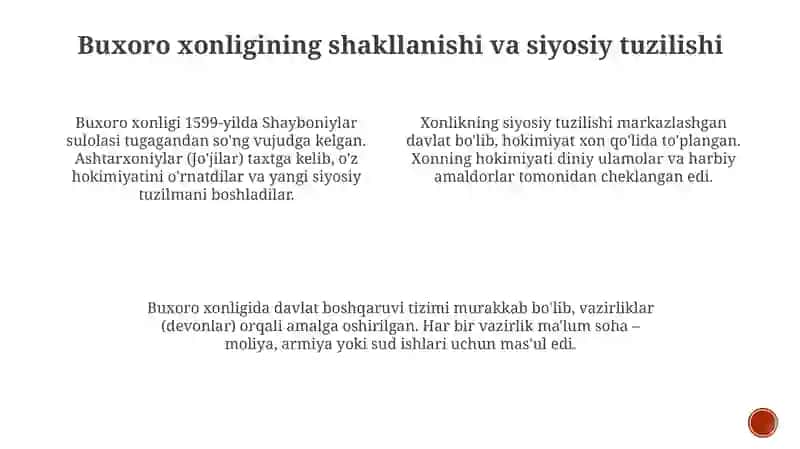 Buxoro xonligi va amirligining siyosiy-ijtimoiy tarixi 3