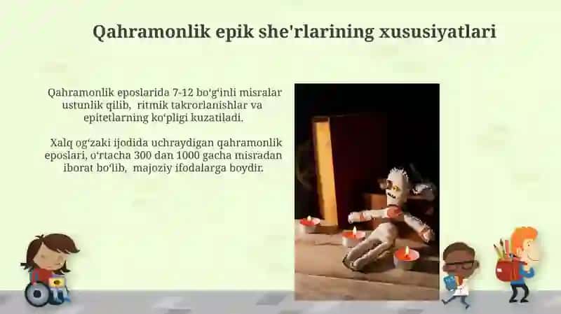 Bolalar folklorida dostonlar, ularning uslubiy xususiyatlari 3