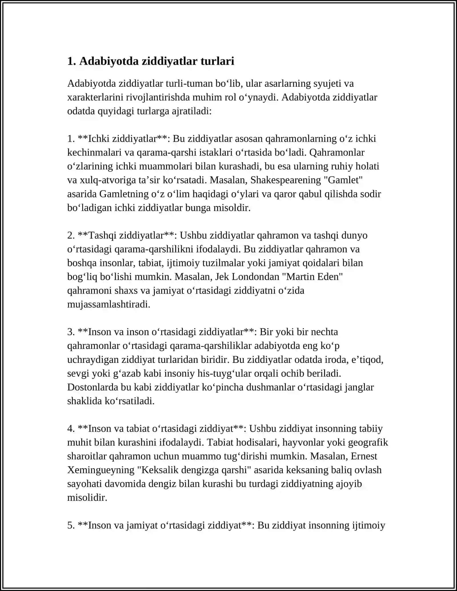 LISSONIY ZIDDIYATLAR. LISSONIY TASNIF VA UNING TURLARI 3