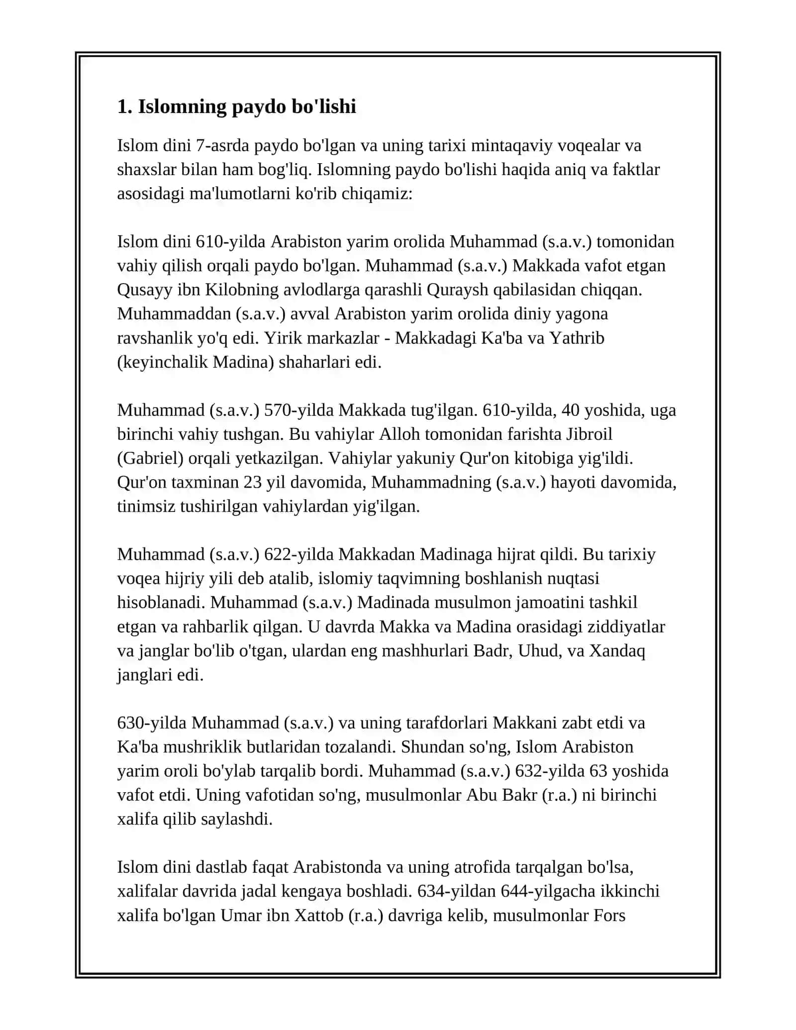 ABDURAUF FITRATNING MUXTASAR ISLOM TARIXI RISOLASIDA DINIY MASALALAR 3