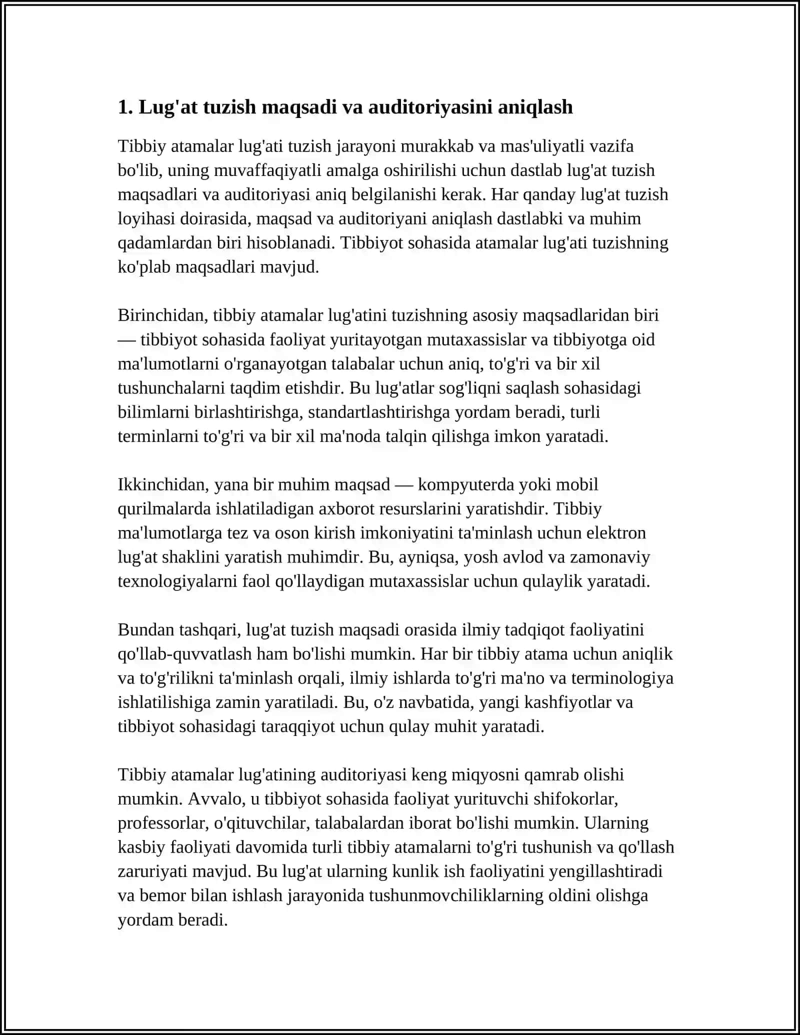 Tibbiy Atamalar Lug'atini Tuzish 3