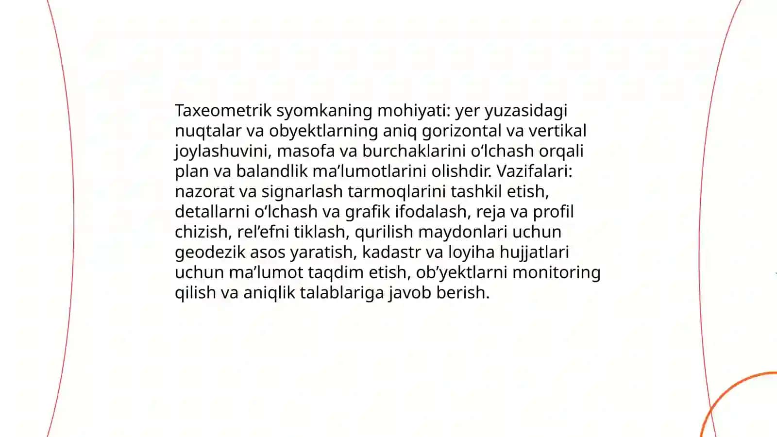 Taxeometrik syomka va uni mohiyati 3
