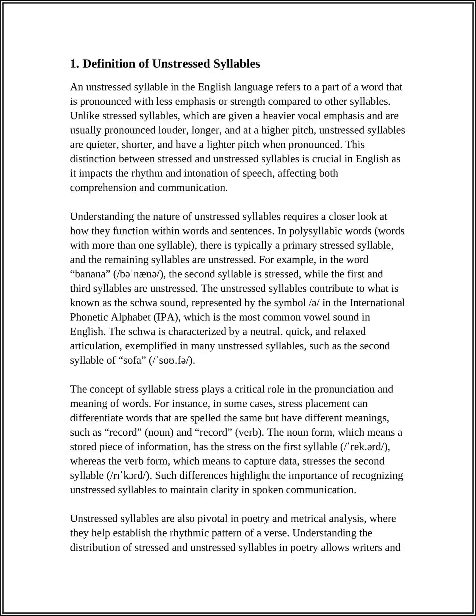 UNSTRESSED SYLLABLES 3