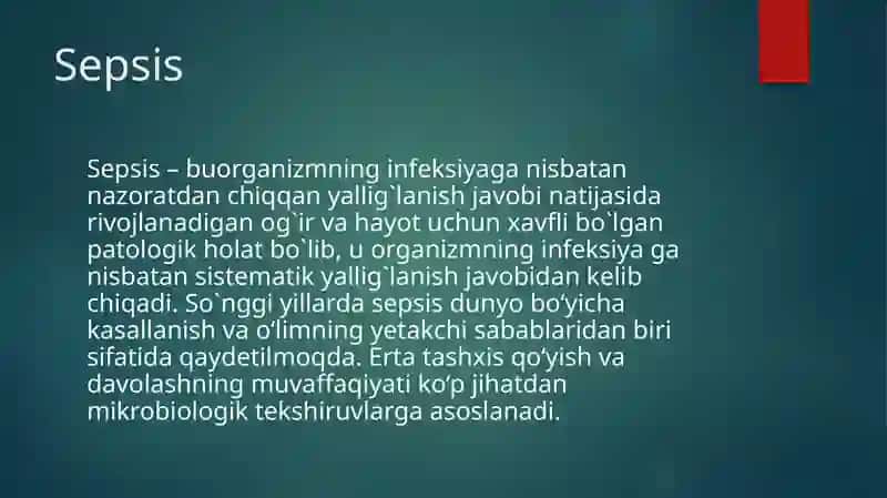 Mikrobiologik taşxis va sepsis chaqiruvchi bakteriyalar 3