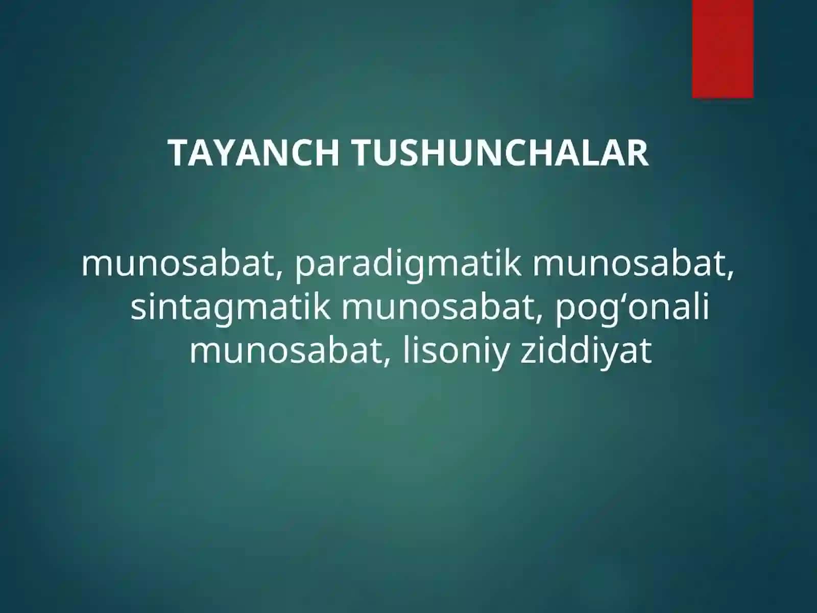 LISONIY MUNOSABAT VA LISONIY ZIDDIYAT 3
