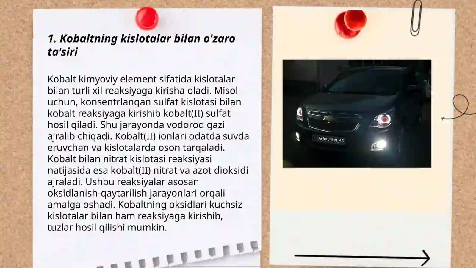 Kobalt va Nikelning kislotalar bilan o'zaro ta'siri 3