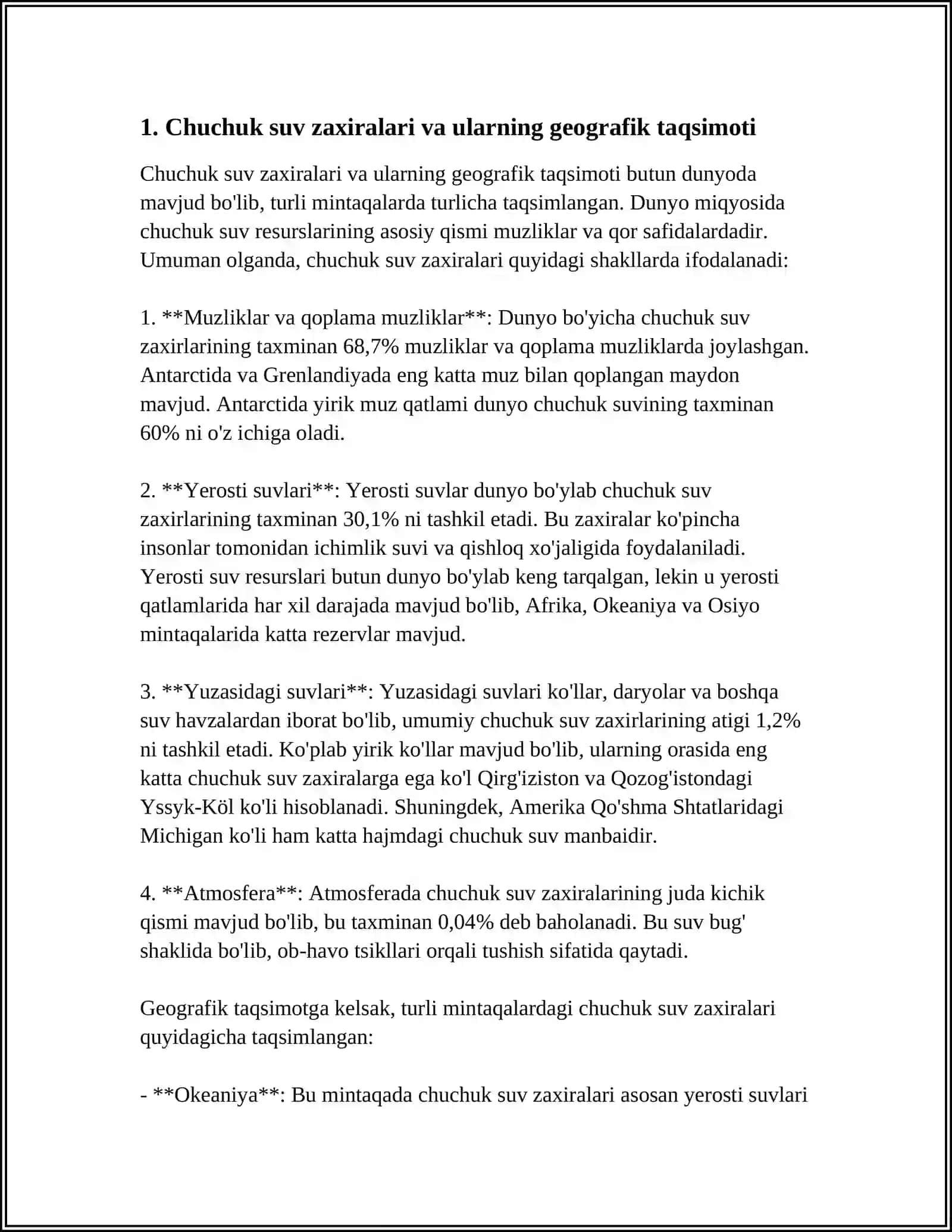 CHUCHUK SUV RESURSLARI VA ULARNING MUHOFAZASI 3
