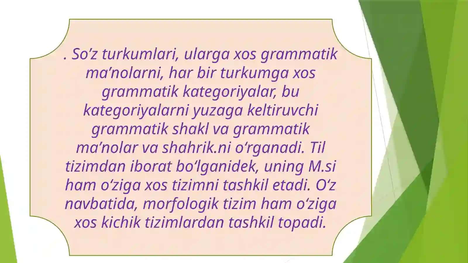 Marfalogiya  haqida tushuncha 3