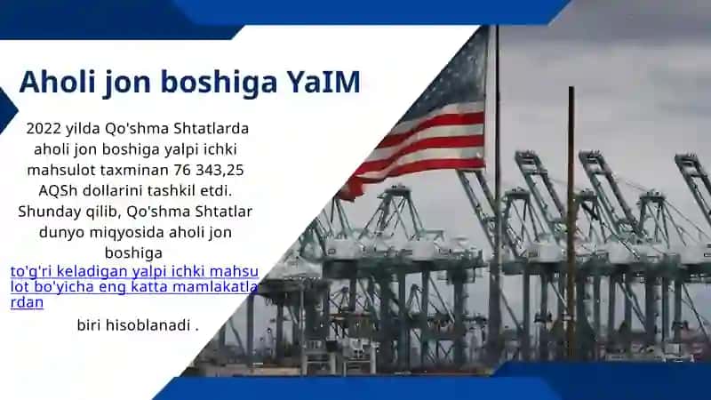 Amerika qo’shma shtatlarining iqtisodiy rivojlanganlik darajasi va uning tarixi tahlili 3