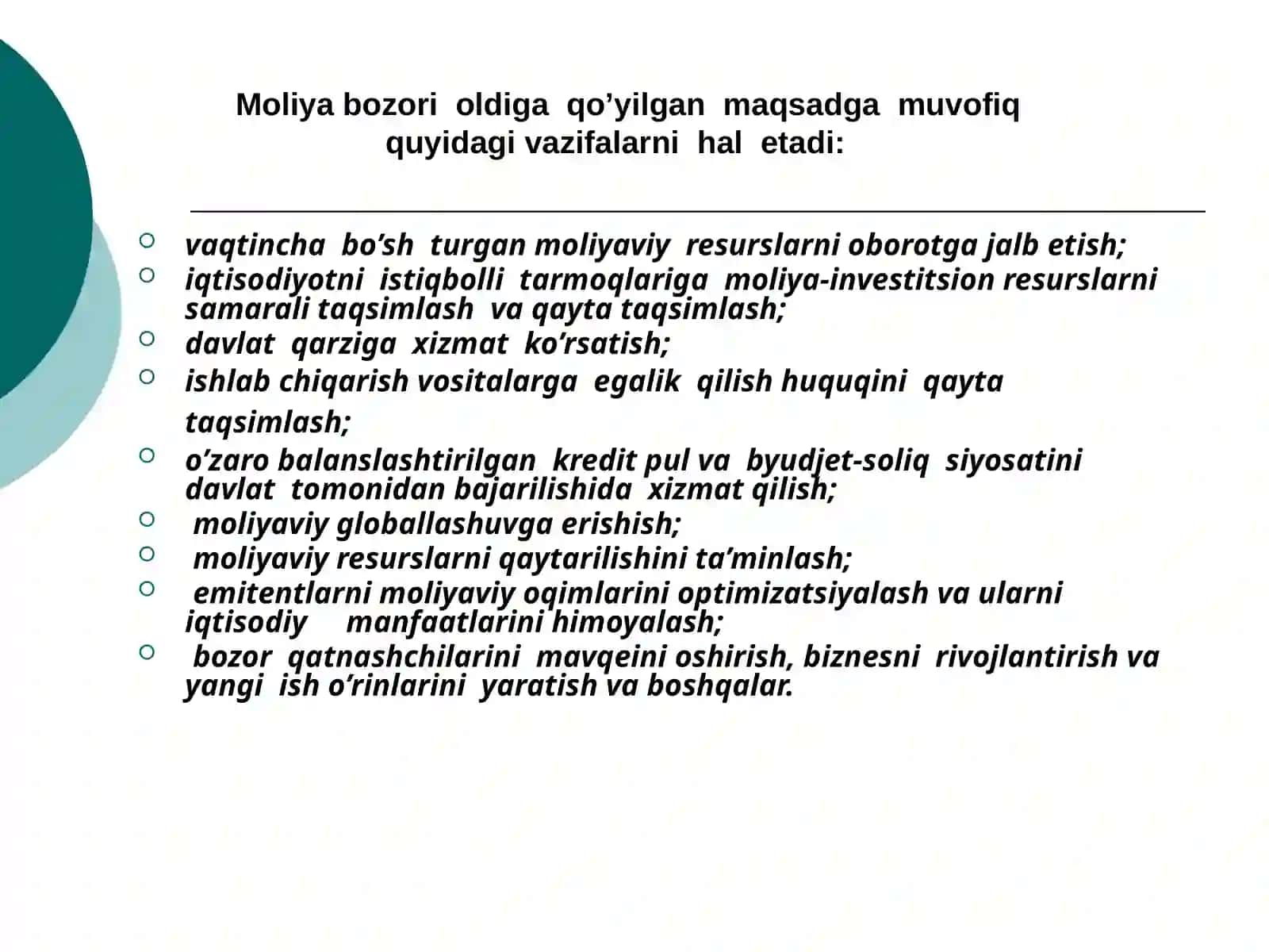 Moliya-Kredit Tizimi Statistikasi 3