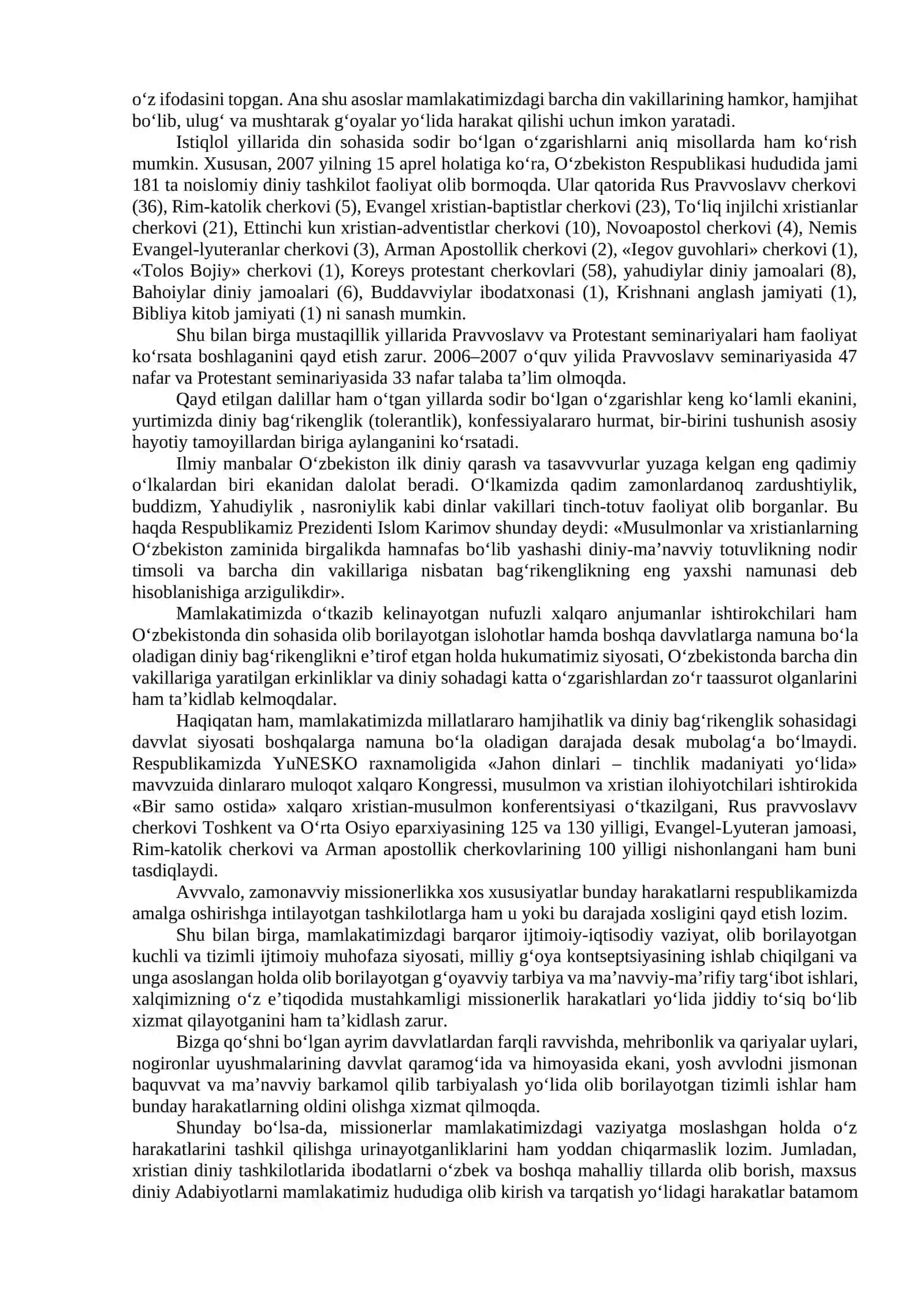 12-mavvzu. Missionerlik va prozelitizmning siyosiy-ijtimoiy xavvfi 3
