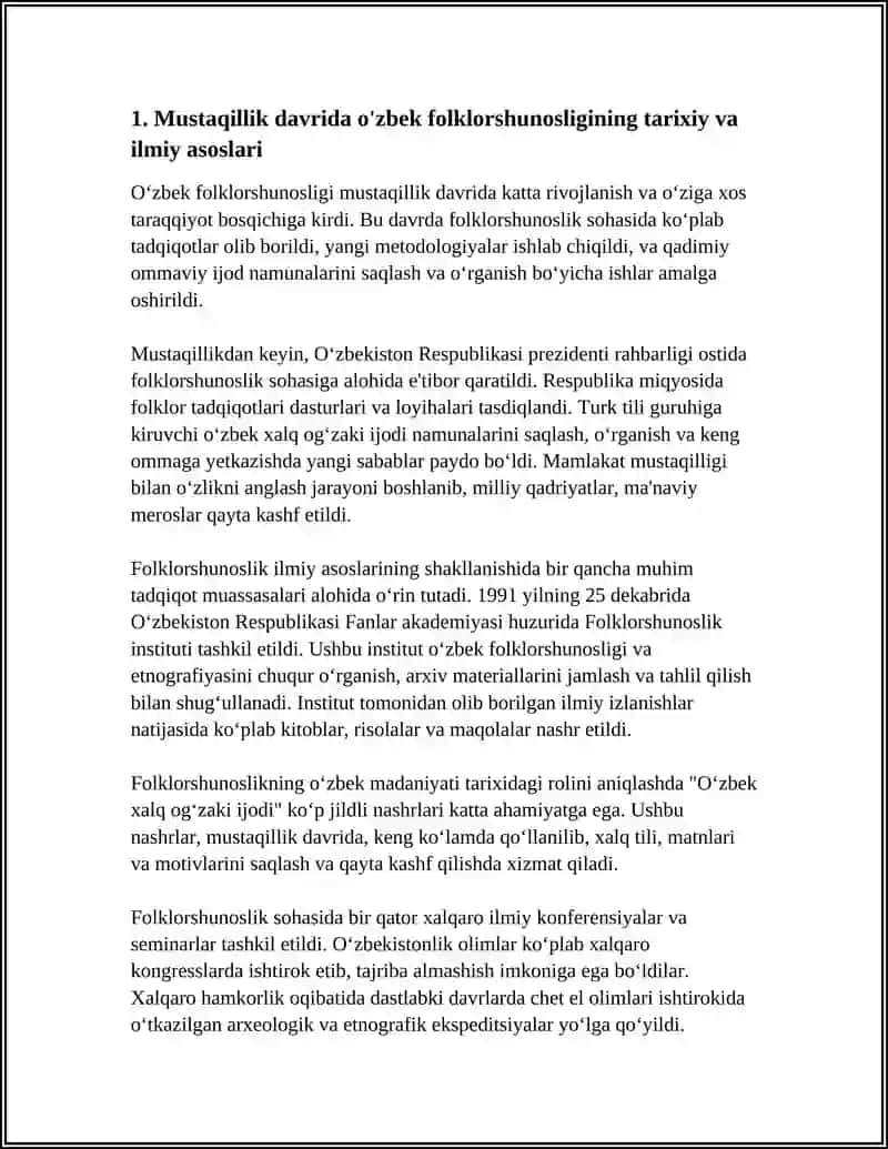 MUSTAQILLIK DAVRI O'ZBEK FOLKLORSHUNOSLIGI 3