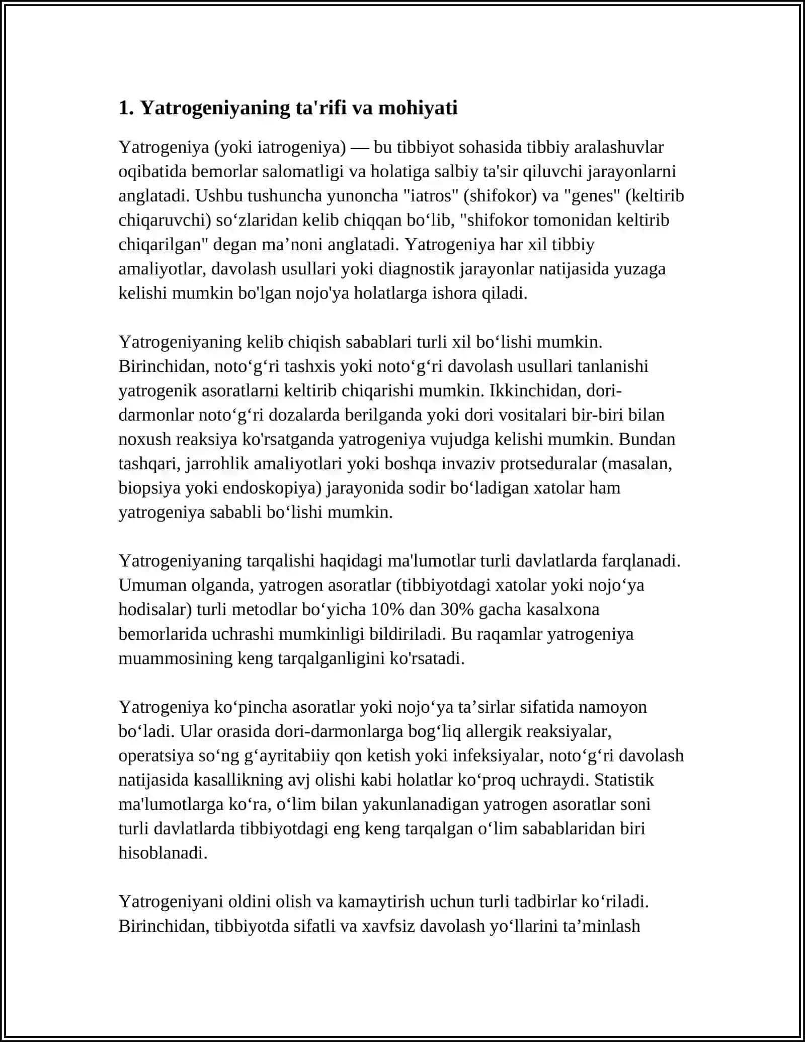 HOZIRGI ZAMON TIBBIYOTIDA YATROGENIYA MUAMMOLARI 3