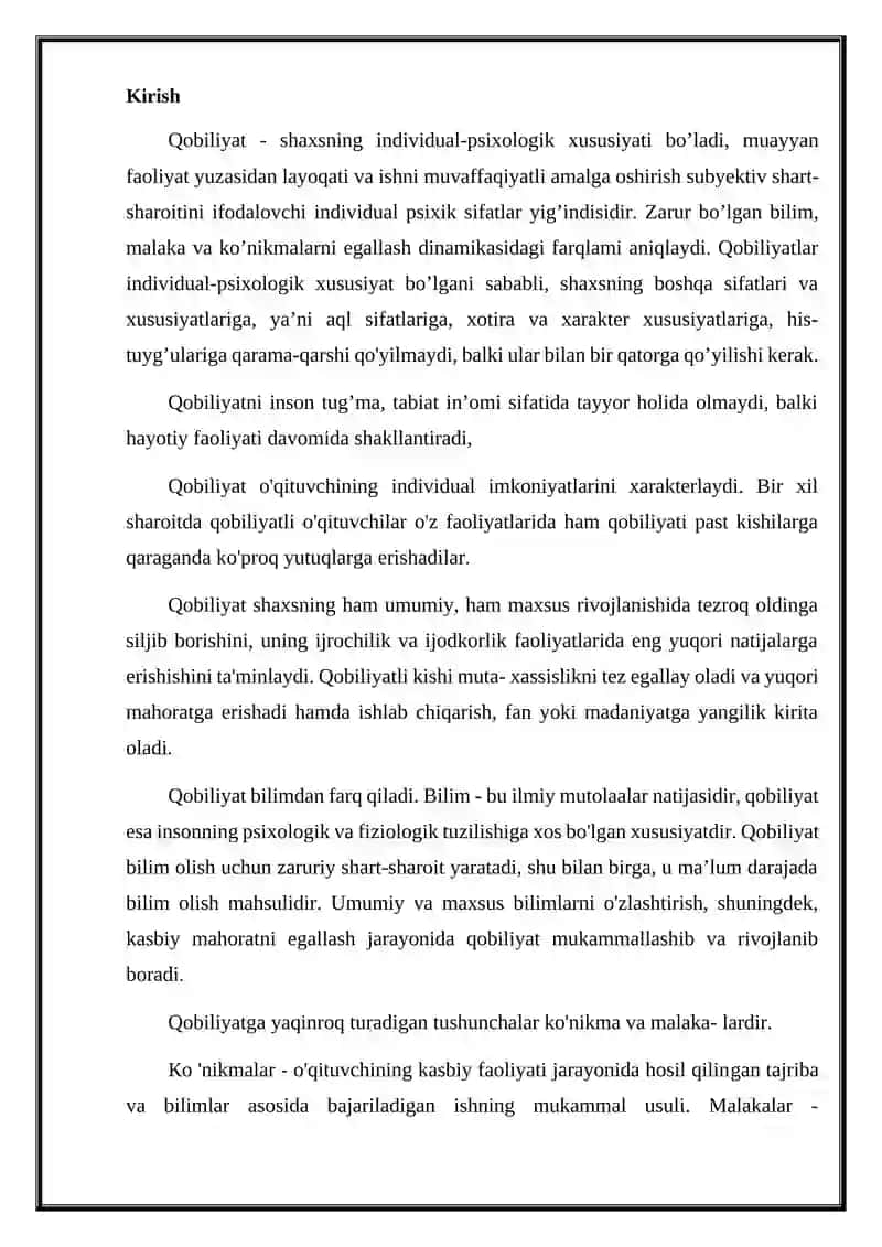 Qobilyatlarining Pedagogik Psixologik Tasnifi 3