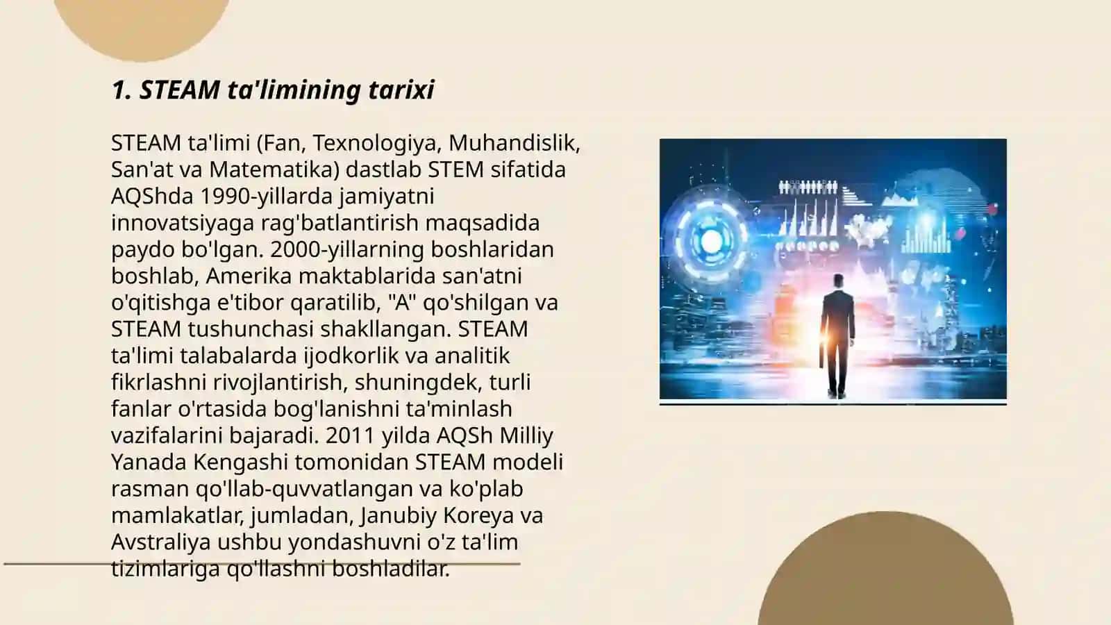STEAM va STEAM ning rivojlanishi. STEMning STEAM ga aylanishi 3