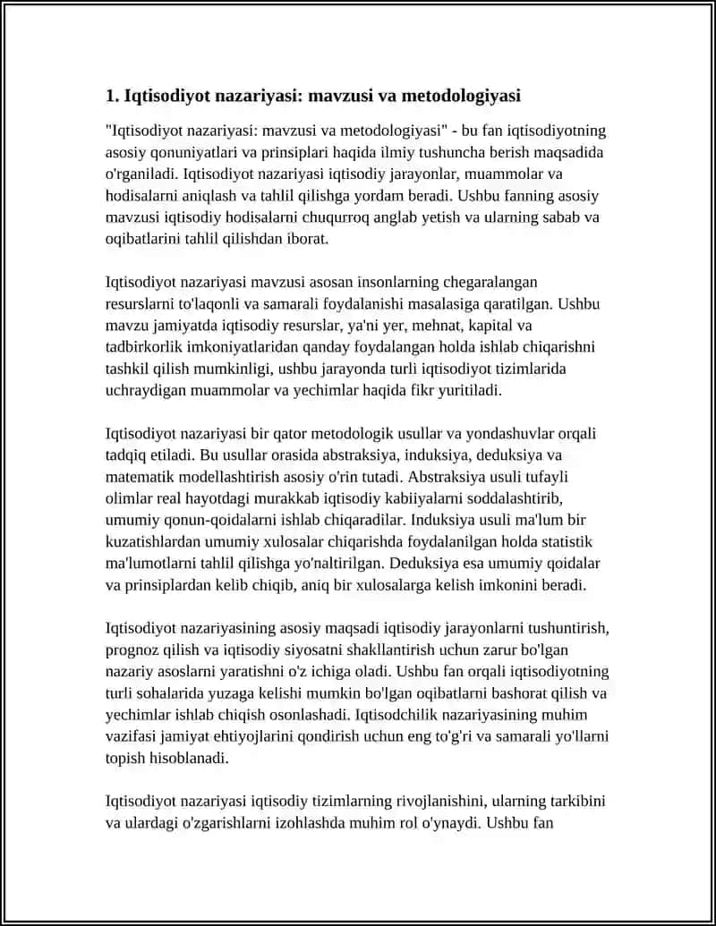 IQTISODIYOT NAZARIYASI FANIGA KIRISH 3