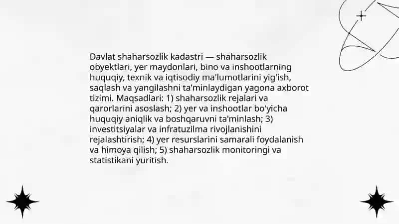 Davlat shaharsozlik kadastri 3
