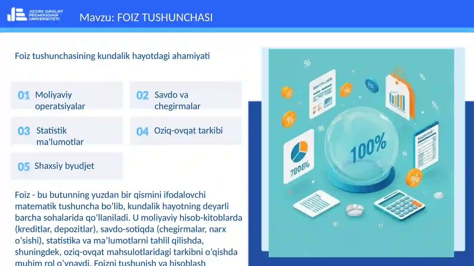 FOIZ TUSHUNCHASI 3