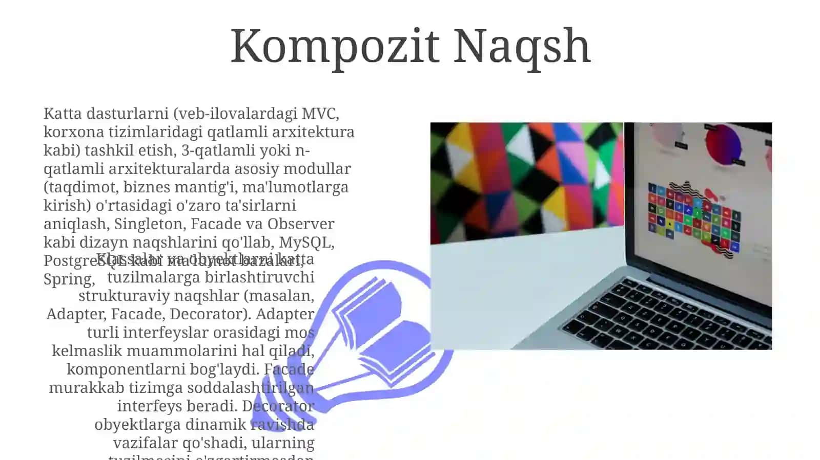 Arxitekturaviy va strukturaviy dizayn patternlari 3