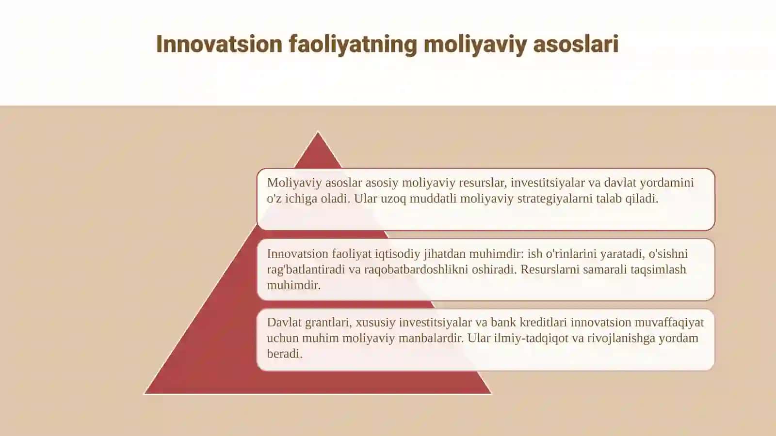 Innovatsion faoliyatni moliyalashtirish 3
