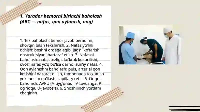 Shikastlangan bemorlarni parvarish qilish asoslari 3