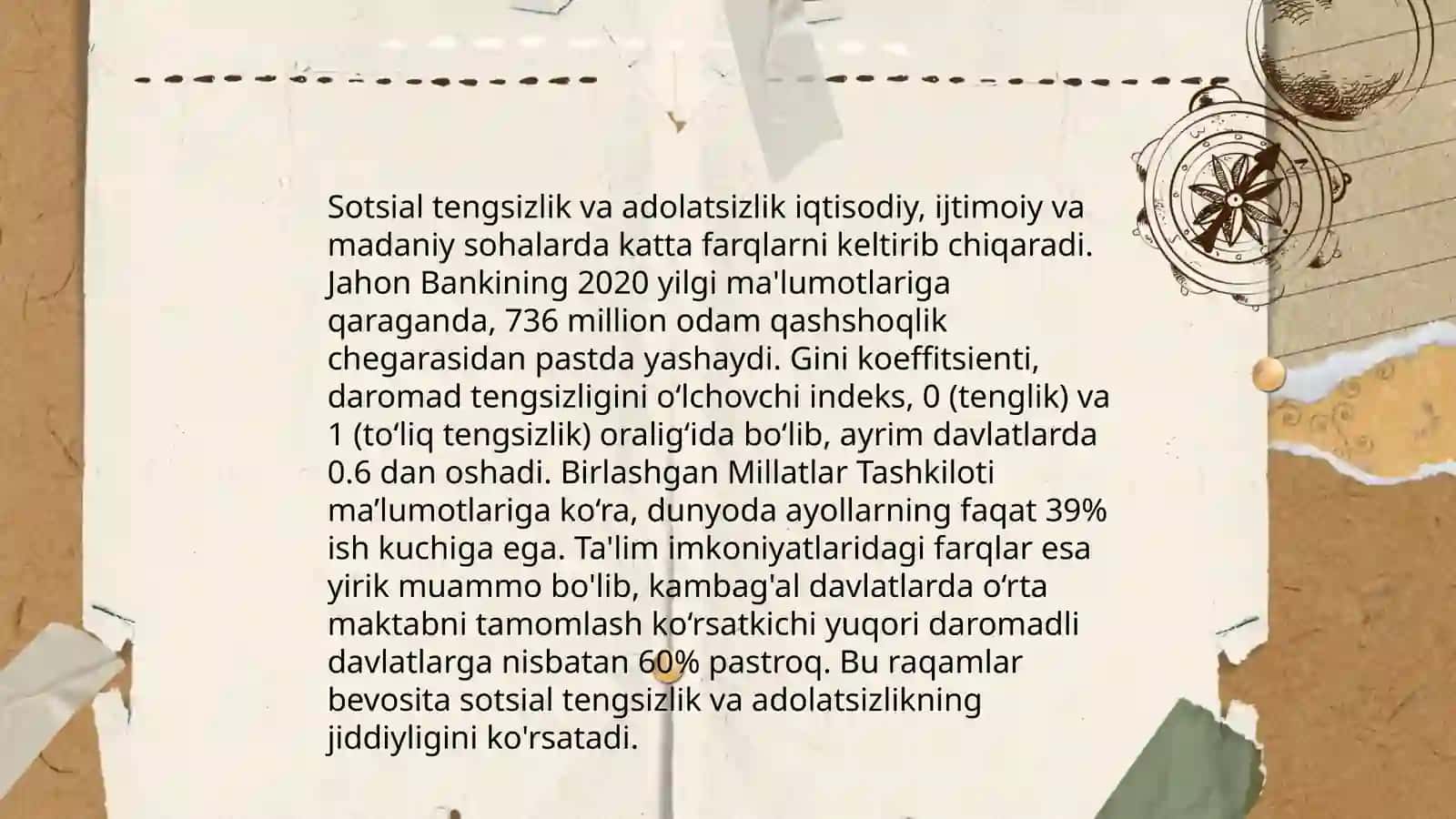 Kafansiz koʻmilganlar "asari boʻyicha sotsial qarashlar 3