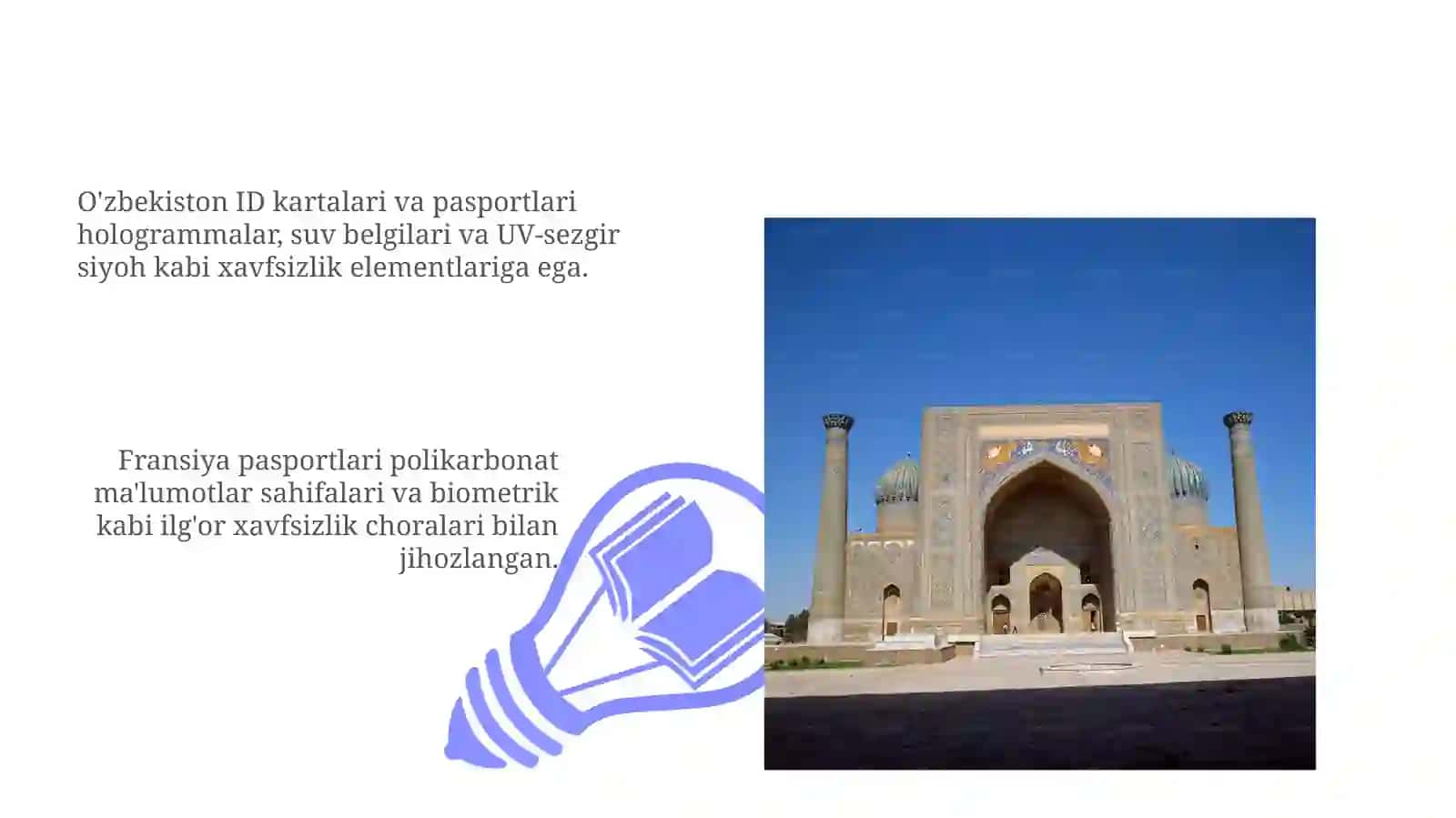 O'zbek va Frantsuz sayohat hujjatlarini taqqoslash va qarama-qarshi qo'yish 3