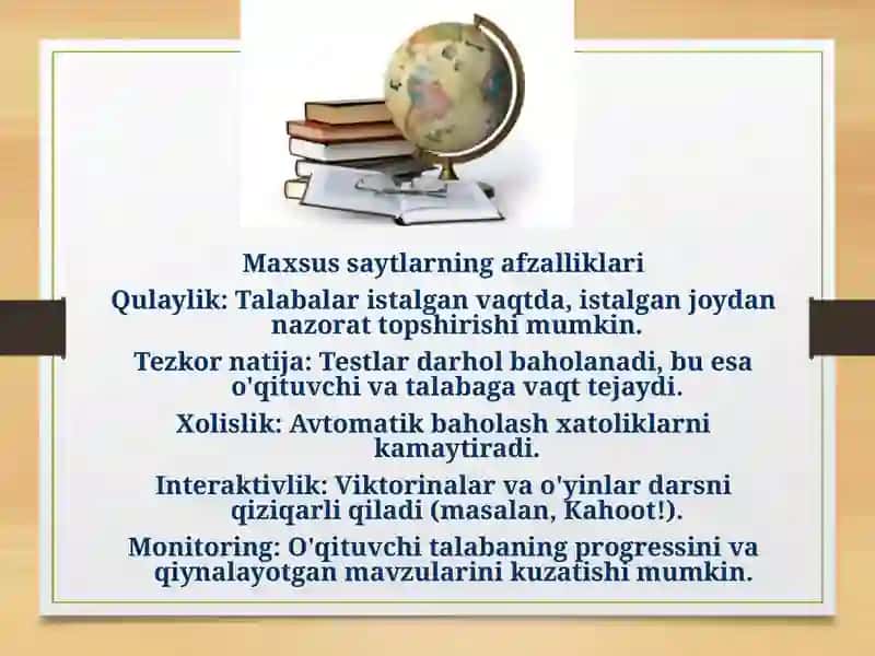 Maxsus saytlardan foydalanishning afzalliklari 3