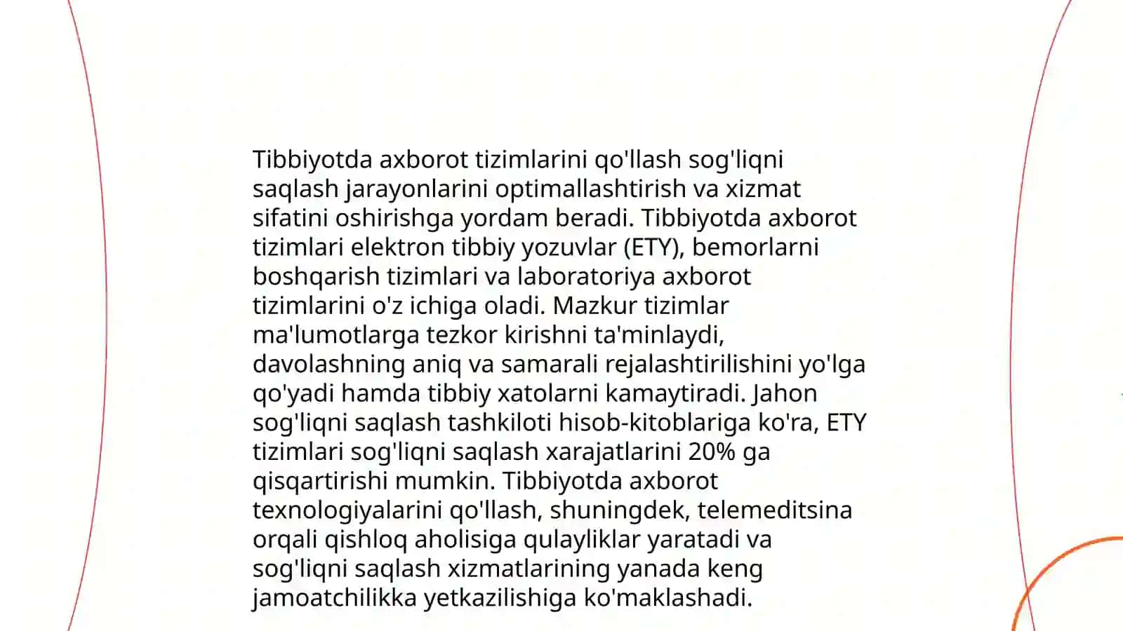 Tibbiyot masalalarini yechishda axborot-komunikatsiya texnologiyalari 3