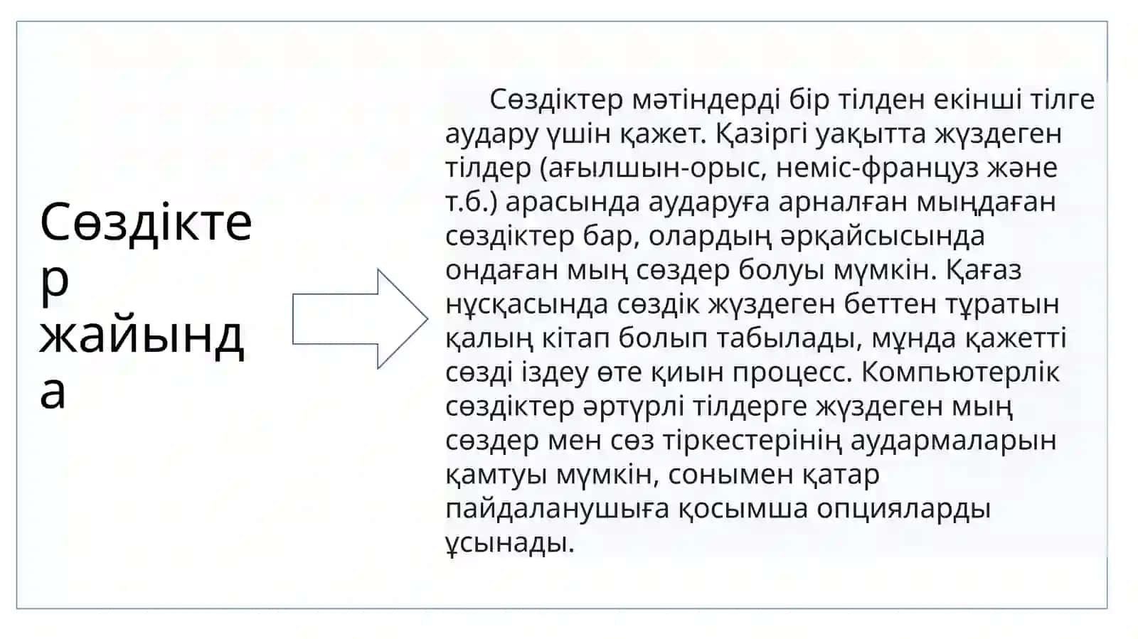 Аударма деректері: электрон сөздіктер, аудармалаушы программалар және энциклопедиялар 3