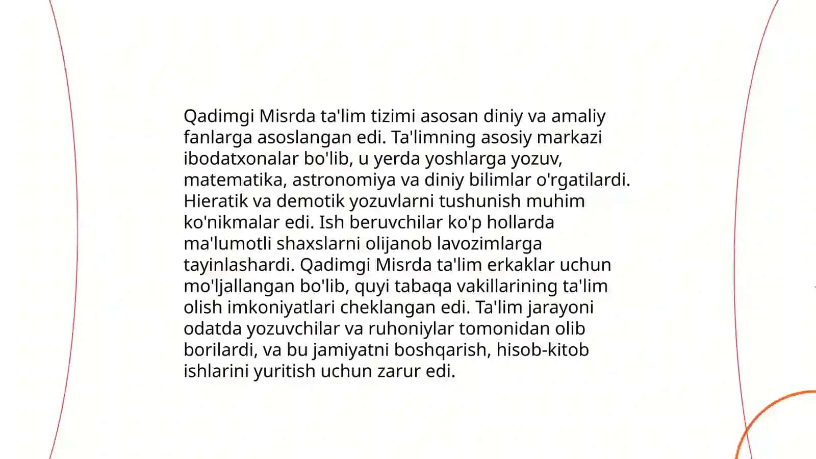 Qadimgi davrlarda Vll asrgacha bo'lgan ta'lim va pedagogik fikrlar 3