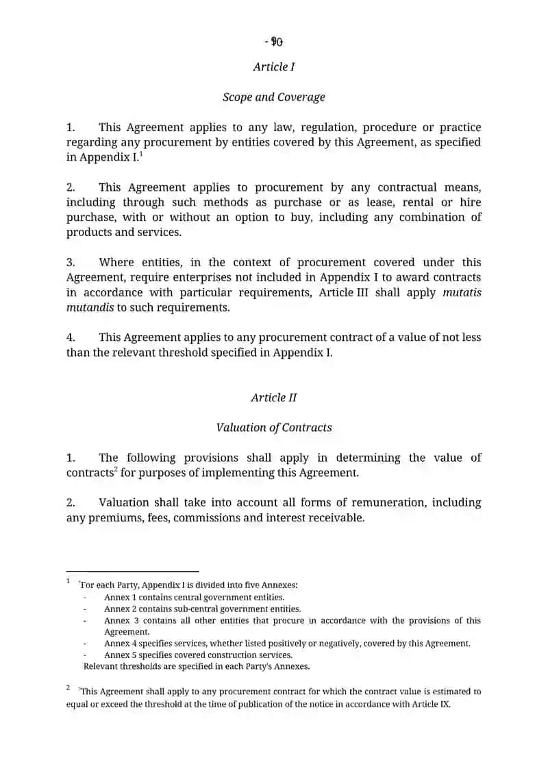 AGREEMENT ON GOVERNMENT PROCUREMENT 3