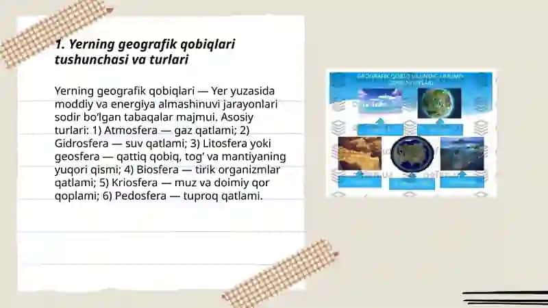 Yerning geografik qobiqlari 3