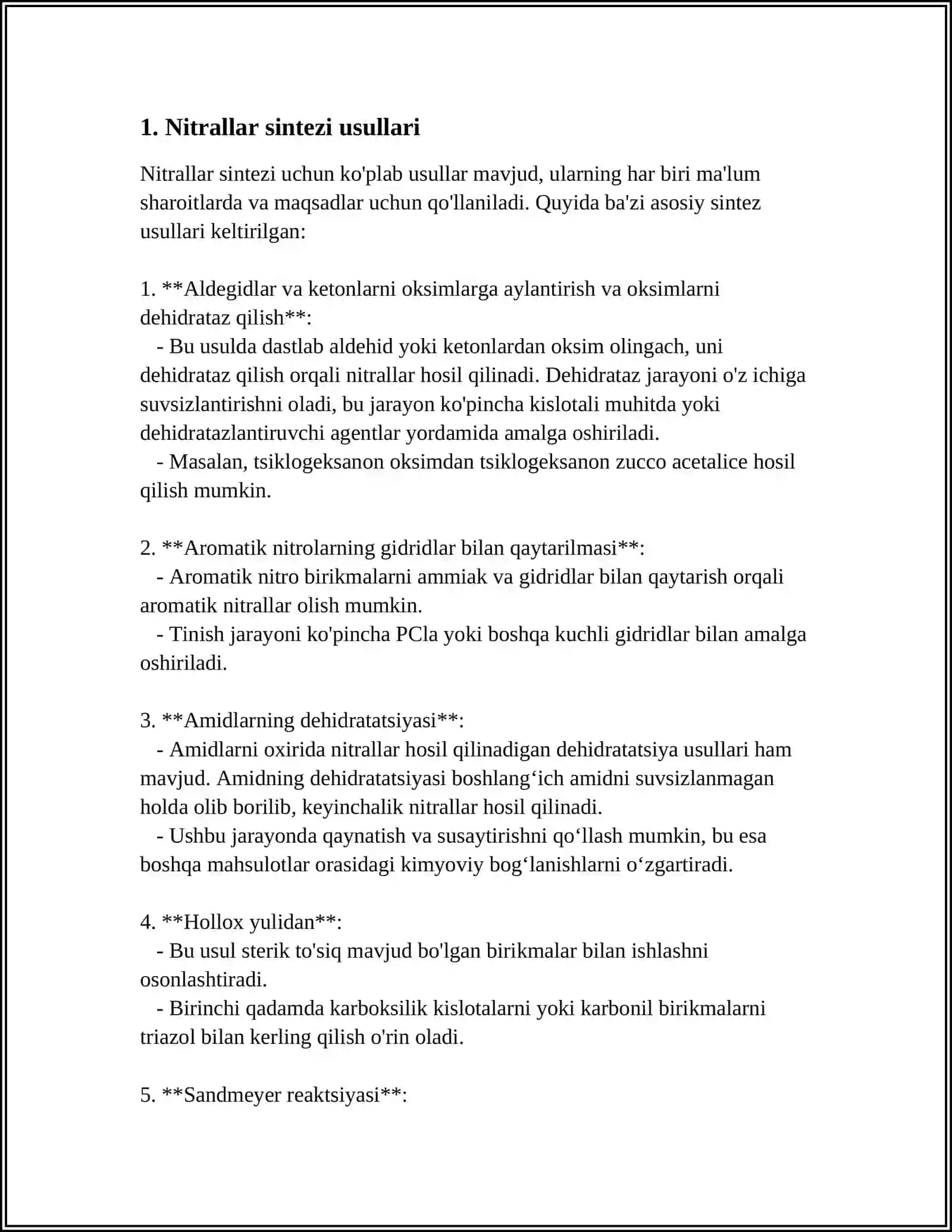 NITRATLAR, GIDRAZIN, GIDROKSIL AMIN, AZIT KRISTAL HOSSALARI 3