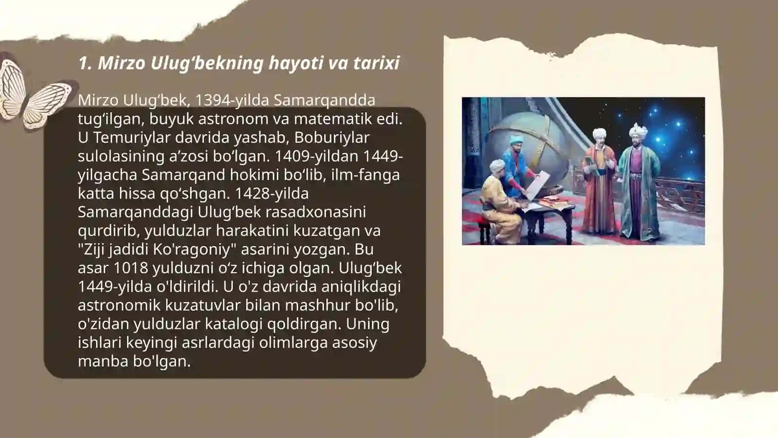 Mirzo Ulugʻbekning hayoti va tarixi 3