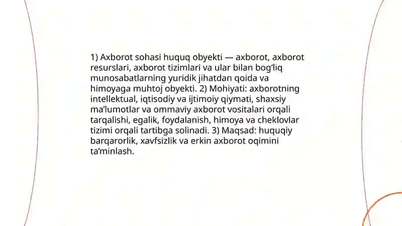Axborot sohasi huquq obyekti sifatida 3