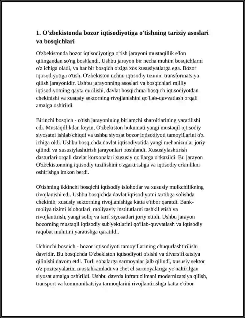BOZOR IQTISODIYOTIGA OTISH DAVRI VA UNING OZBEKISTONDAGI XUSUSIYATLARI 3