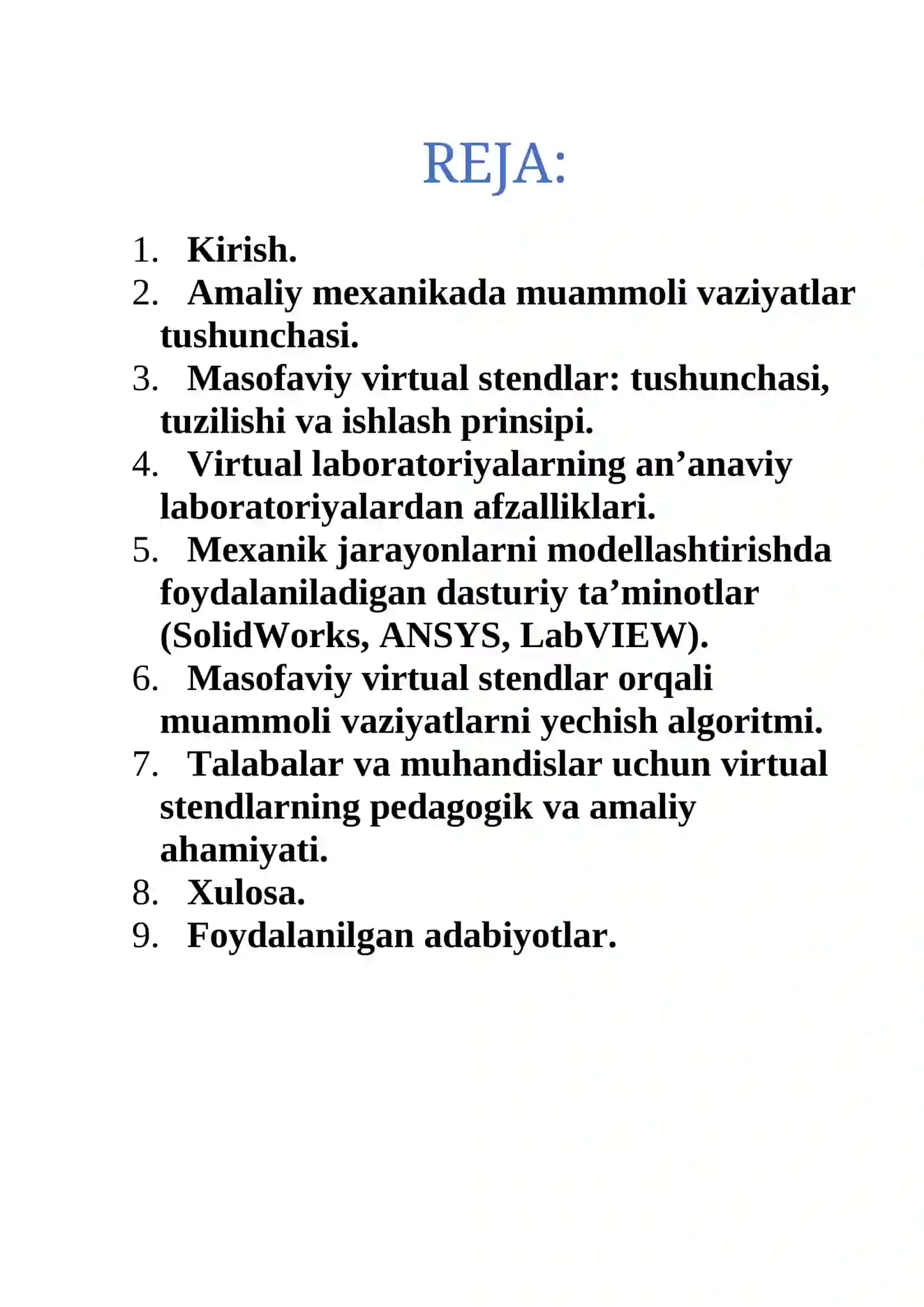 AMALIY MEXANIKADA MUAMMOLI VAZIYATLARNI YECHISHDA MASOFAVIY VIRTUAL STENDLARNI QO‘LLASH TEXNOLOGIYASI 3
