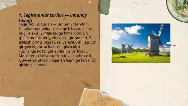 Tegirmonlar turlari va ularning tuzilishi 3