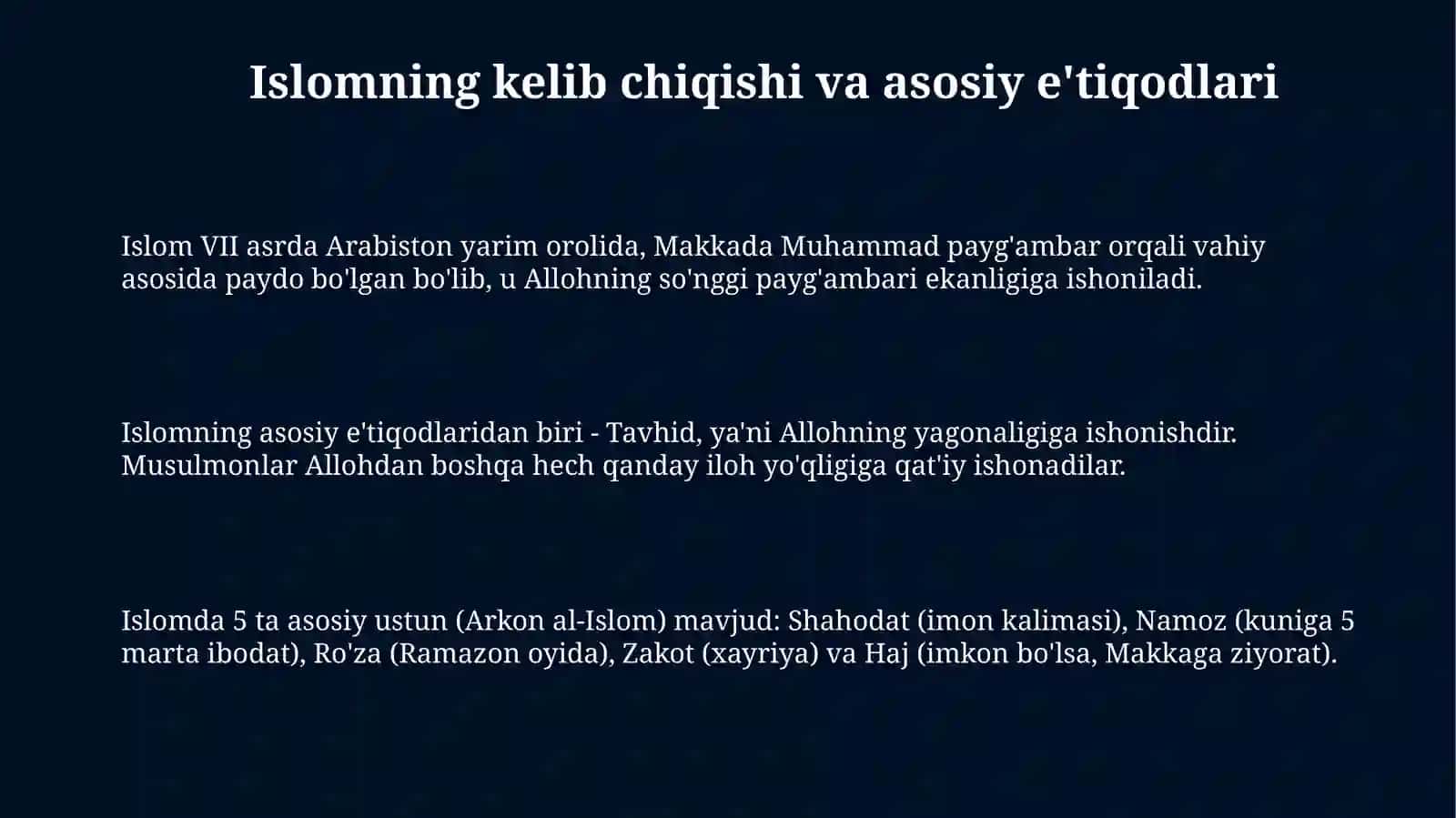 Islom dini tarixivamohiyati 3