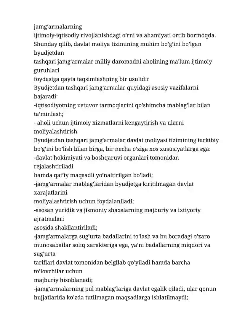 Davlat maqsadli jamg’armalari va boshqa nobudjet fondlar g’azna ijrosini tashkil qilish 3
