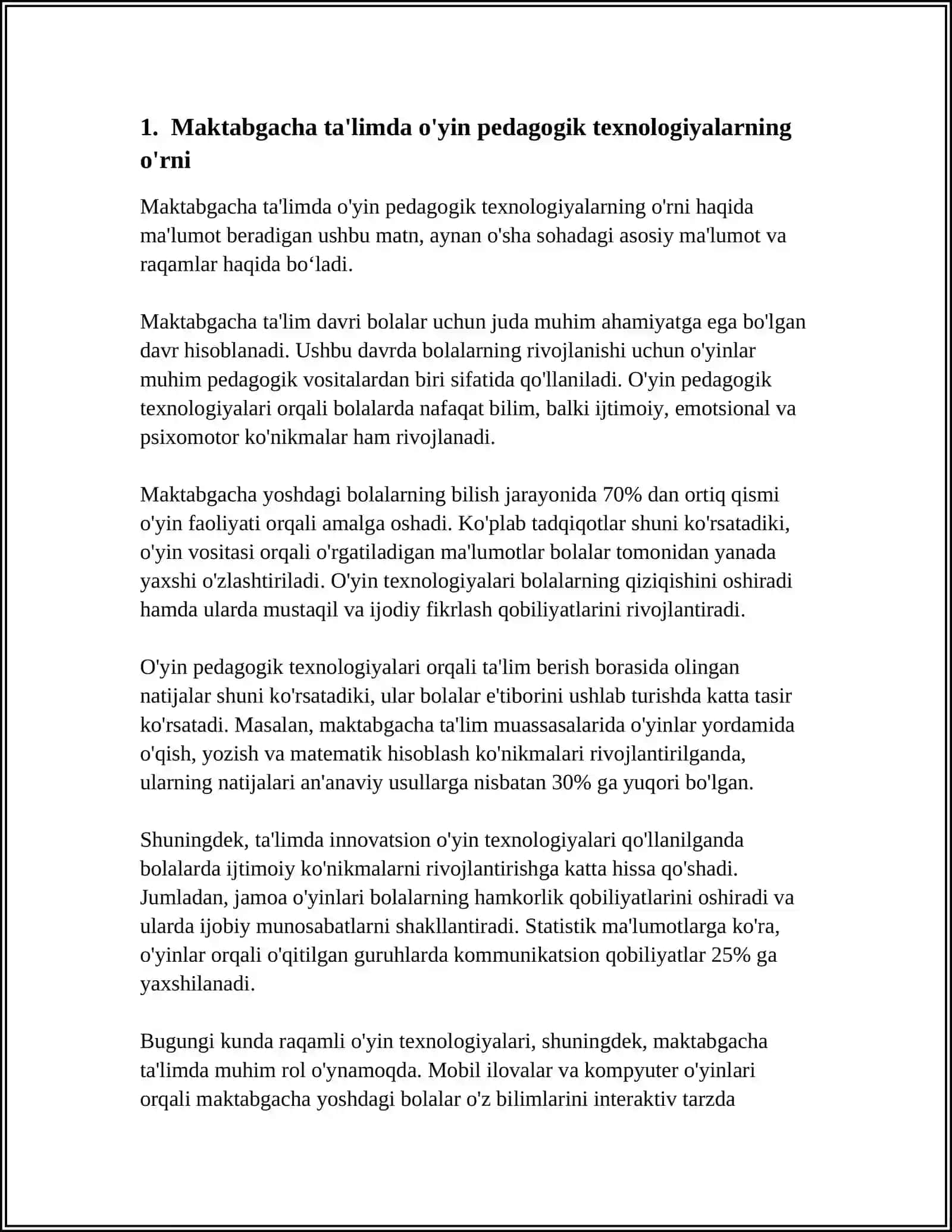 RESPUBLIKADA MAKTABGACAHA TALIMDA DOIR ILMIY TADQIQOT ISHLAR MAZMUNI 3