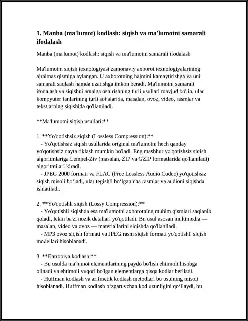 AXBOROTNI KODLASH TURLARI 3