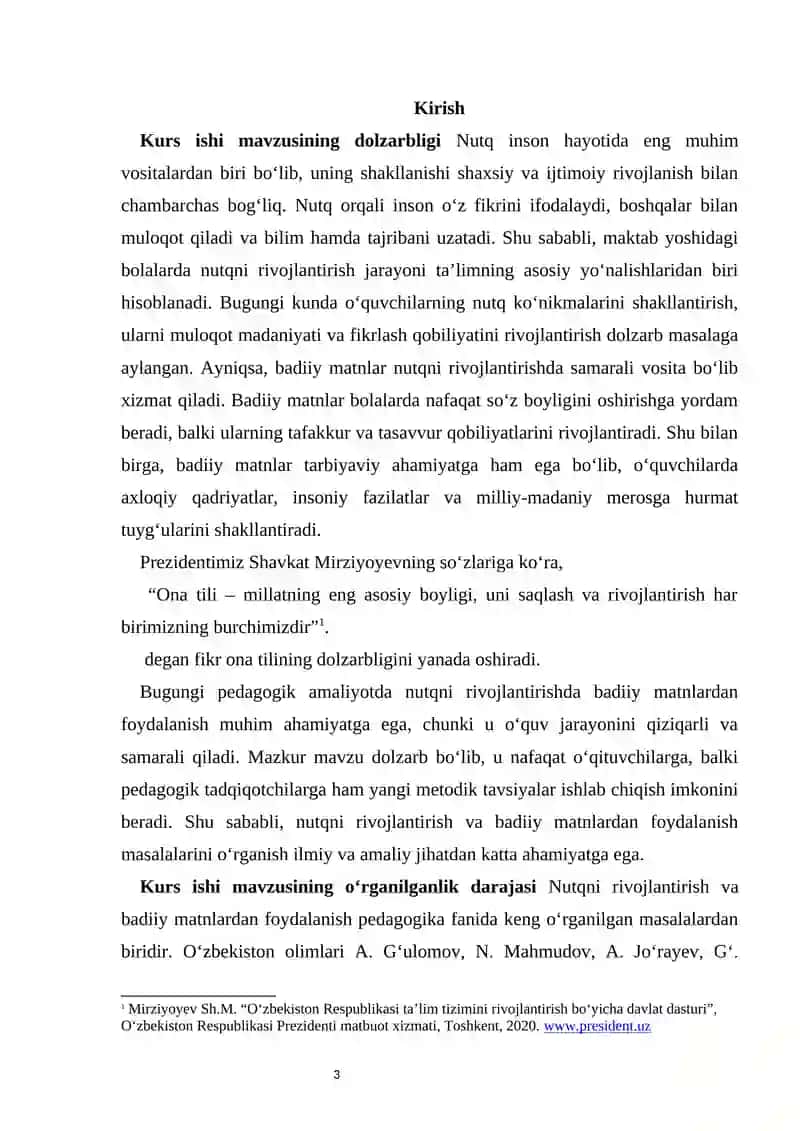Nutqni rivojlantirishda badiiy matnlardan foydalanish nazariyasi. 3