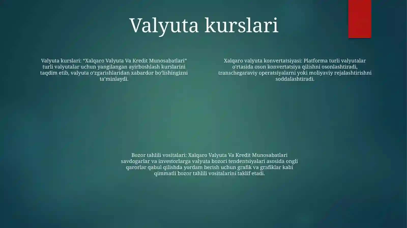 Xalqaro Valyuta Va Kredit Munosabatlari 3
